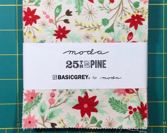25th and Pine basicgrey moda fabric Charm Pack oop htf