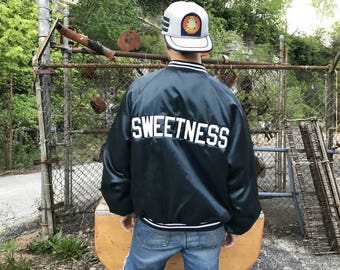 Vintage Satin Bomber Jacket