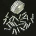 Ring Beads, 288 Stretch Band Ring Silver Beads, 2 gross, J729S