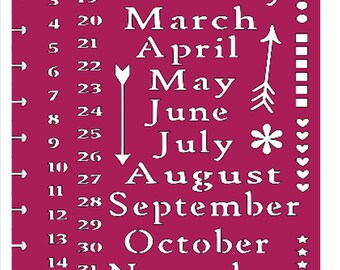 BIG Happy Planner Months Stencil