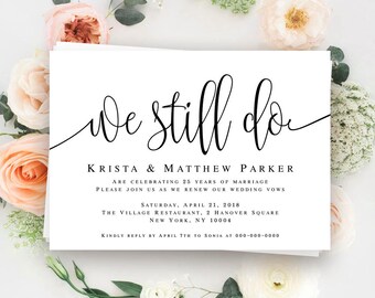 Vow Renewal Invitations Etsy 10