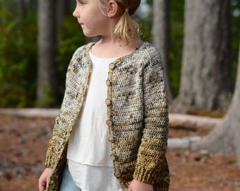 CROCHET PATTERN-The Roam Cardigan 1/2, 3/4, 5/6, 7/8, 9/10, 11/13, xsm, sm, med, med/large, large, xlarge, xxlarge, 3xlarge, 4xlarge