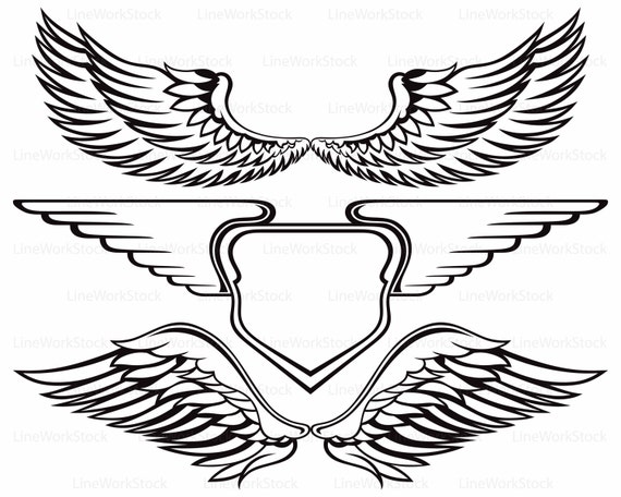 Download Wings Angel svg/wings clipart/monogram/wings svg/Angel ...