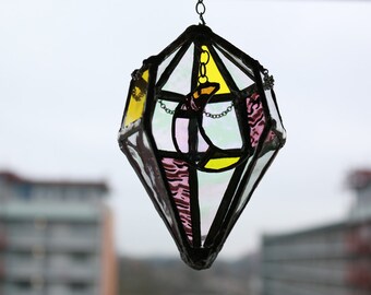 3D Geometric Ornament & Crescent moon