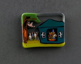 Cartoon Mashup Glass Murrine Boro Murrina Cabochon - 140 E