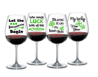 Download Valentine wine glass sayings Cupid set of 4 Digital