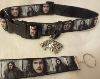 Game of Thrones Jon Snow - 13 - 20 inches with free wristlet and direwolf charm