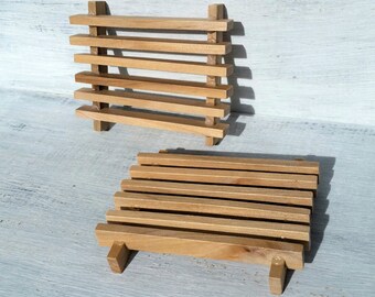 Wood Soap Dish, Soap Saver, Draining Wooden Soap Dish, Handmade Wood Soap Dish