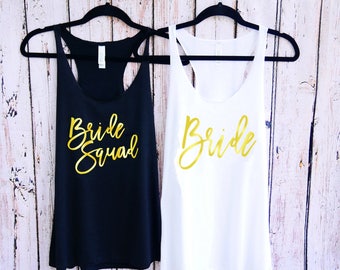 bride squad tank top - bride tank top - bachelorette tank top - bride squad shirts - bridesmaid shirts for bachelorette party shirt