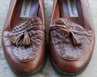 Vintage Womens Etienne Aigner Loafers Size 8 1980s Shoes 80s Shoes 80s Flats