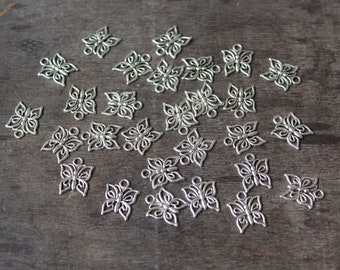 Butterfly Charms (8 pcs) - 15 x 13 mm