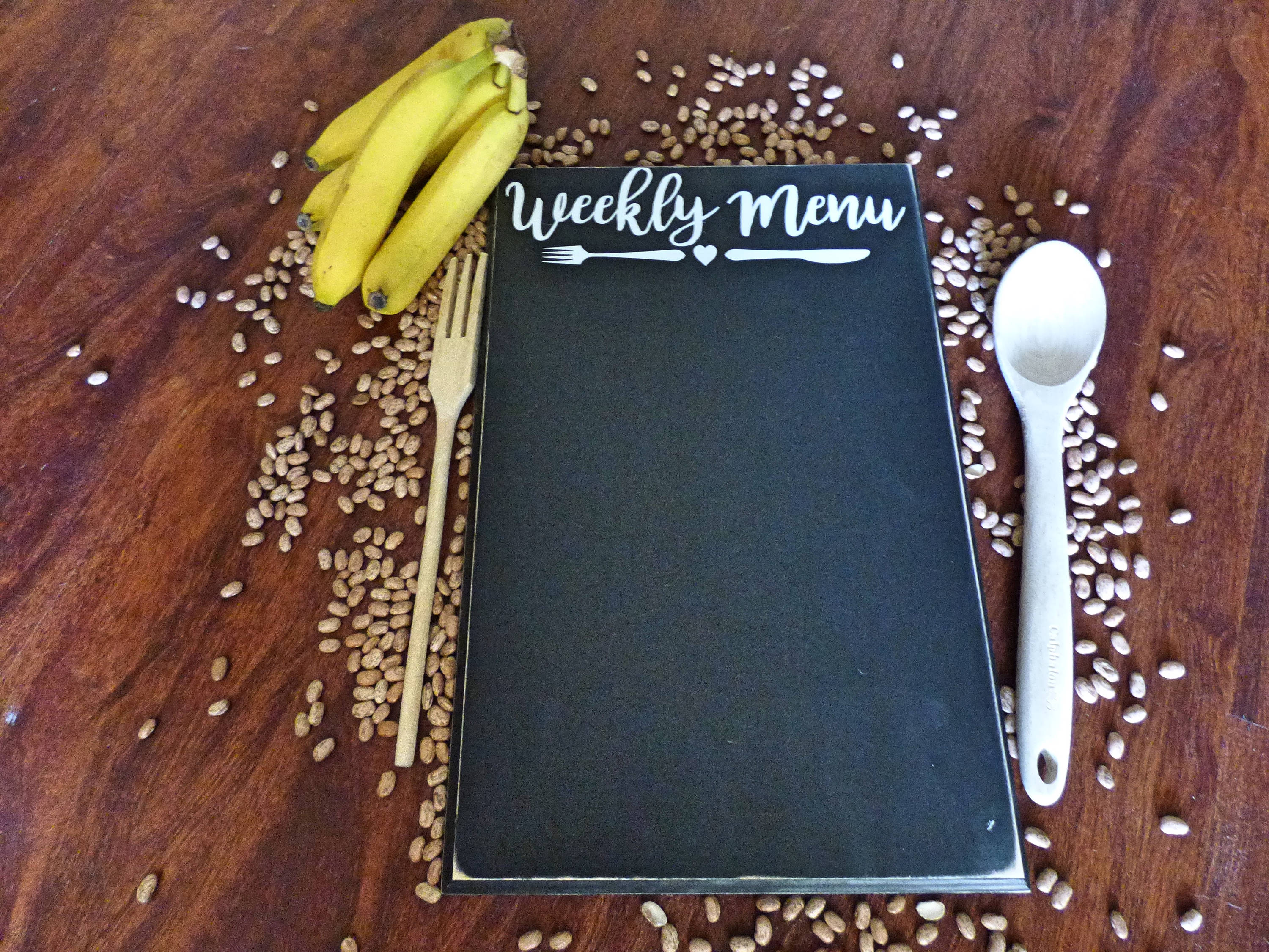 Menu Chalkboard Weekly Menu Board Kitchen Decor Menu