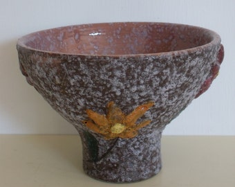 Italian Lava Glaze Bowl, Compote, Home decor, Table Decor, Pootery