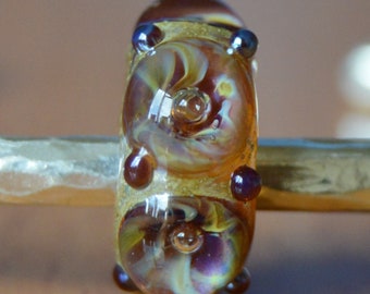 Unique Handmade Lampwork Glass European Charm Bead - SRA - Fits all charm bracelets - Silver Core Options