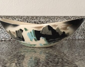 Mid Century Matthew Adams "Glacier" Pottery Bowl
