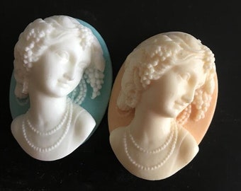 6 pcs of resin cameo 3D high dome-- 30X40mm-RC0156-2-you can choose teh color