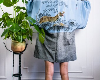Hand Painted Silk Kimono Robe