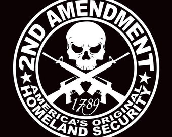 2nd Amendment The Original Homeland Security Guns car decal sticker grenade hand gun window vinyl sticker truck