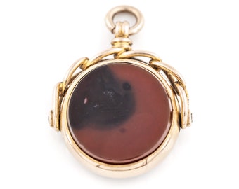 Antique 9ct Gold Swivel Fob Pendant c.1912