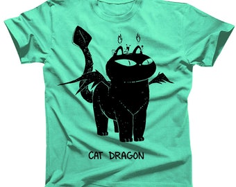 Cat Dragon Tshirt available in mens and womens (womens shirts are a junior fit, ie they run small)