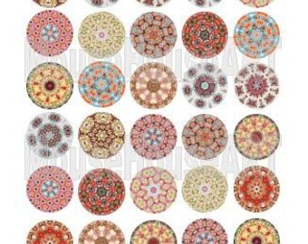 Candy Kaleidoscope - inchie mandala sheet