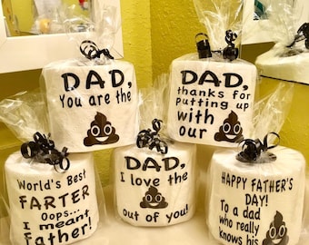 Fathers Day Toilet Paper, Fathers Day Gag Gift, Funny TP, Funny Fathers Day Gift, Toilet Paper Gag Gift
