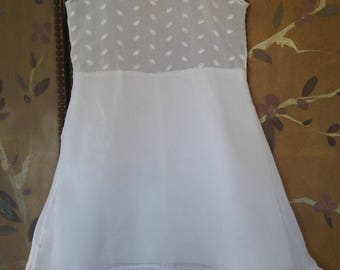 60s white cotton girls petticoat / slip dress by FairTex Undies