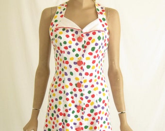 Vintage 80's Polka Dot Dress. Size X Small