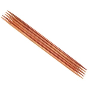 Wooden knitting needles from Rosewood, length 20 cm double point