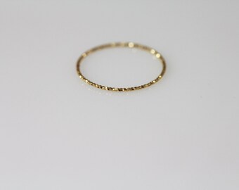14K Solid Gold Ring A, 14K Gold Stacking Ring, 14K Gold Thin Ring, 14K Gold Stackable Ring, 14K minimalist Ring,14K knuckle ring, midi ring
