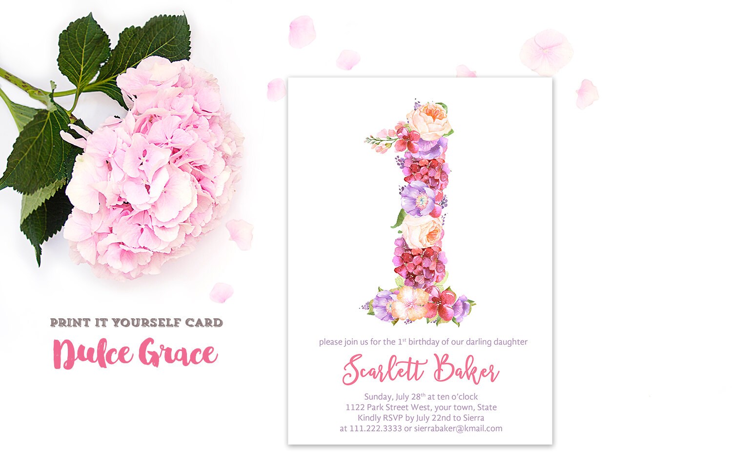 floral party invitations