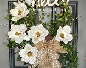 BEST SELLING WREATH,Grapevine Wreath,Summer Wreath,Front Door Wreath,Mother's Day Gift,Elegant Wreath,Magnolia Wreath,Wreaths For Door