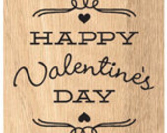 Happy Valentine's Day Wood Stamp