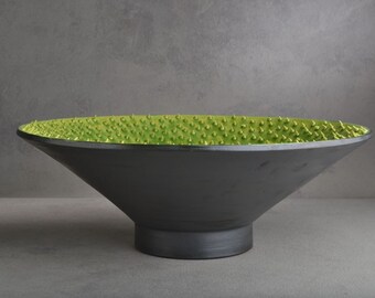 Spiky Bowl Ready To Ship Venus Dangerously Spiky Wheel Thrown 15" Bowl by Symmetrical Pottery