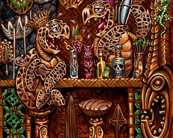 BigToes Honu Bar small archival art print