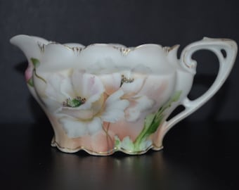 RS Prussia Porcelain RS Germany Floral Creamer Cottage Chic Decor