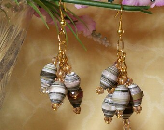 Sophia - earrings with paper beads