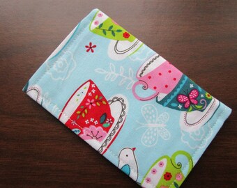 Walet, Birds, Minimalist Wallet, Business Card Holder, Travel Wallet, Small Wallet, Bifold Wallet, Business Card Case, Slim Wallet, Tea Cup