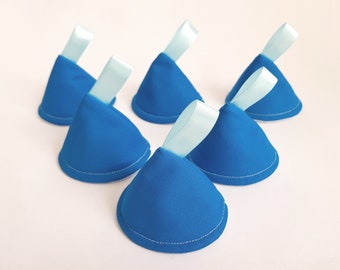 Blue Pee Pee TeePee x 6 // Sprinkling Wee Wee Wigwam // Baby Shower, Gift Idea. Newborn Boy.