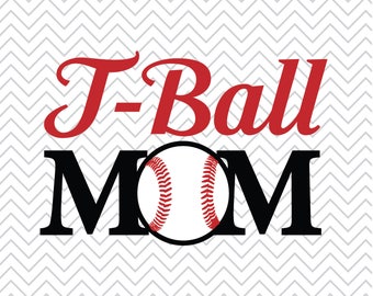 Download T ball mom | Etsy