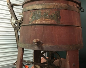 Antique Wood Washing Machine One Minute Washer Newton Iowa Shipping is Not Free