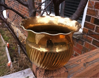 Brass Planter - Brass Succulent Pot Planter - Brass Hammered Ornate Planter - Made in India -Indoor Brass Planter