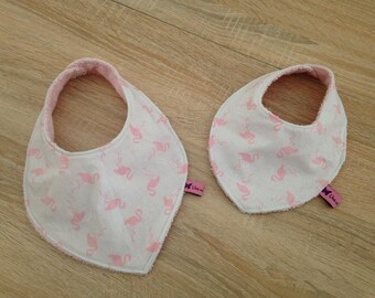 Pink flamingos Bandana bib