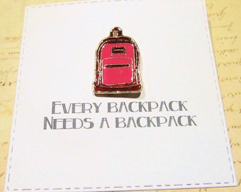 Backpack Enamel Pin with handmade Punny card & envelope - Lapel Pin - Hard Enamel Pin - Nature - Kawii - Trending - Backpack Pin