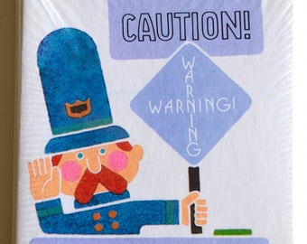 Vintage Party Invitations American Greetings Caution Danger Sealed Pack of 8 Invitations & Envelopes