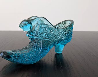 Glass Blue Vintage Shoe