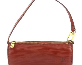Pre-owned auth LOUIS VUITTON Epi tubular pouch brown
