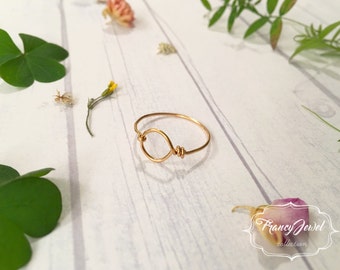 Karma, karma ring, gold ring, infinity ring, circle ring, handmade ring, made in Italy, brass jewelry, high quality, minimal ring