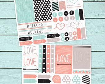 Planner Stickers, Happy Planner Stickers, ERIN CONDREN LIFEPLANNERTM Planner Stickers, Love A, Laser Printer