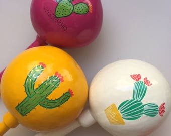 Cactus Maracas (30 maracas) succulen Party Favor Mexico wedding birthday fiesta party favors bridal shower don't be a prick